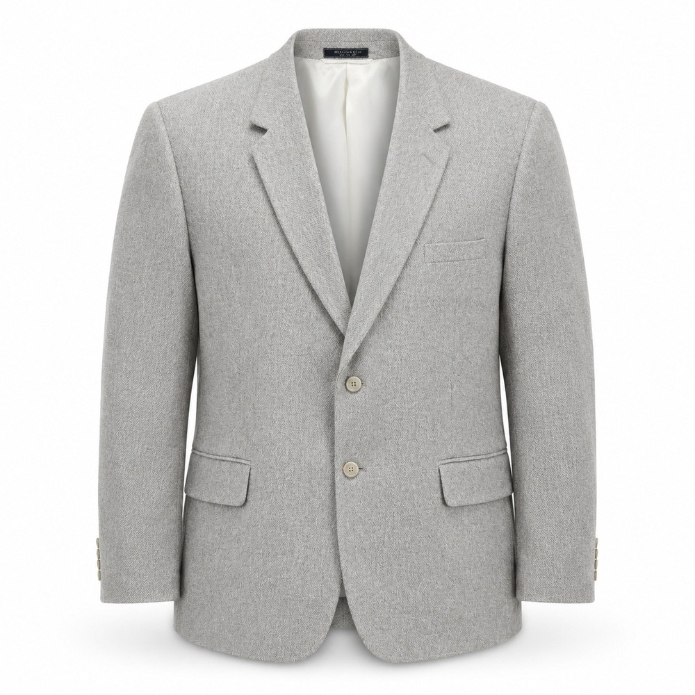 Bert Pulitzer Blazer Mens 50R Beige 100% Silk Textured 2-Button Sport Coat